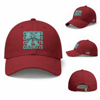 Retro Coconuts Coquette Bow Baseball Cap Summer Beach Coconut Fruit Humor