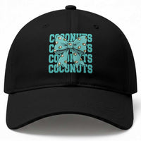 Retro Coconuts Coquette Bow Baseball Cap Summer Beach Coconut Fruit Humor