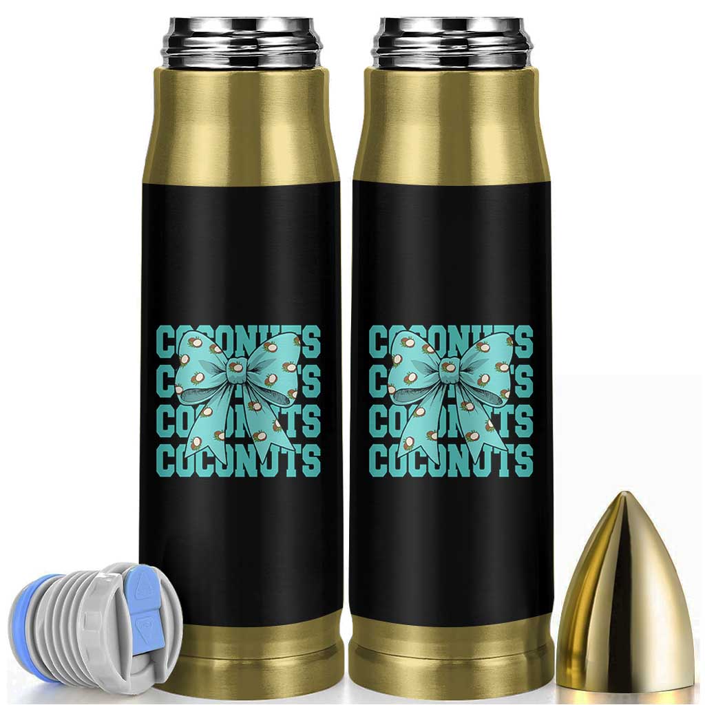 Retro Coconuts Coquette Bow Bullet Tumbler Summer Beach Coconut Fruit Humor