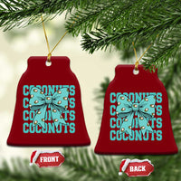 Retro Coconuts Coquette Bow Ceramic Ornament Summer Beach Coconut Fruit Humor