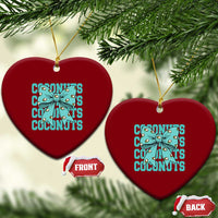 Retro Coconuts Coquette Bow Ceramic Ornament Summer Beach Coconut Fruit Humor