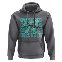 Retro Coconuts Coquette Bow Hoodie Summer Beach Coconut Fruit Humor