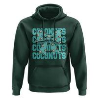 Retro Coconuts Coquette Bow Hoodie Summer Beach Coconut Fruit Humor
