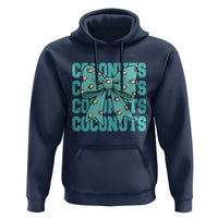 Retro Coconuts Coquette Bow Hoodie Summer Beach Coconut Fruit Humor