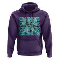 Retro Coconuts Coquette Bow Hoodie Summer Beach Coconut Fruit Humor