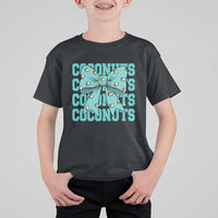 Retro Coconuts Coquette Bow T Shirt For Kid Summer Beach Coconut Fruit Humor