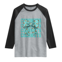 Retro Coconuts Coquette Bow Raglan Shirt Summer Beach Coconut Fruit Humor