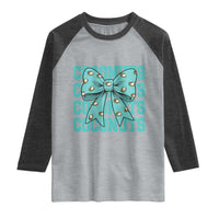 Retro Coconuts Coquette Bow Raglan Shirt Summer Beach Coconut Fruit Humor