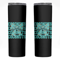 Retro Coconuts Coquette Bow Skinny Tumbler Summer Beach Coconut Fruit Humor