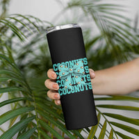 Retro Coconuts Coquette Bow Skinny Tumbler Summer Beach Coconut Fruit Humor