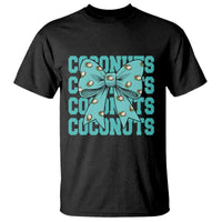 Retro Coconuts Coquette Bow T Shirt Summer Beach Coconut Fruit Humor