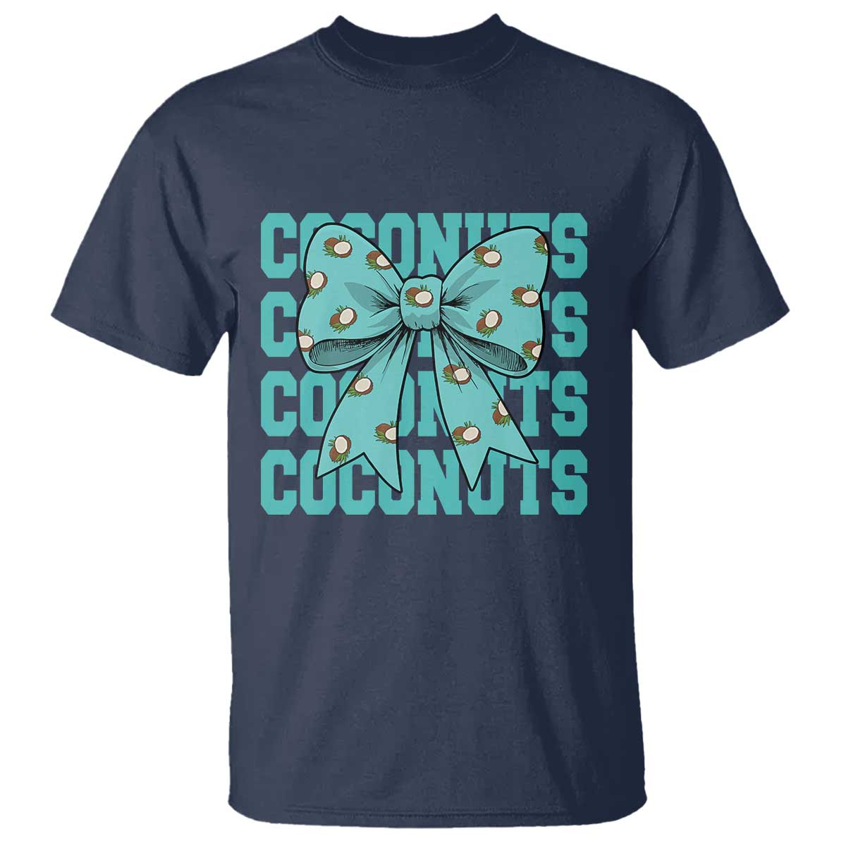 Retro Coconuts Coquette Bow T Shirt Summer Beach Coconut Fruit Humor