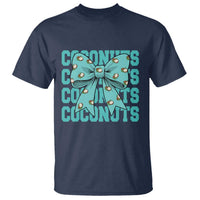 Retro Coconuts Coquette Bow T Shirt Summer Beach Coconut Fruit Humor