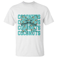 Retro Coconuts Coquette Bow T Shirt Summer Beach Coconut Fruit Humor