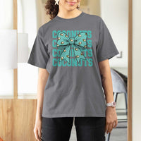Retro Coconuts Coquette Bow T Shirt For Women Summer Beach Coconut Fruit Humor