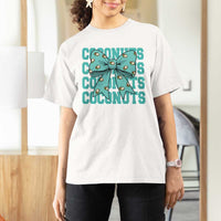 Retro Coconuts Coquette Bow T Shirt For Women Summer Beach Coconut Fruit Humor