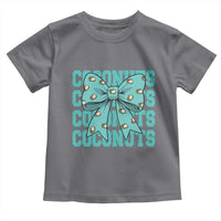 Retro Coconuts Coquette Bow Toddler T Shirt Summer Beach Coconut Fruit Humor