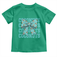 Retro Coconuts Coquette Bow Toddler T Shirt Summer Beach Coconut Fruit Humor