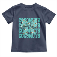 Retro Coconuts Coquette Bow Toddler T Shirt Summer Beach Coconut Fruit Humor
