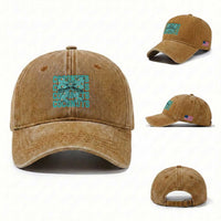 Retro Coconuts Coquette Bow Washed Cotton Baseball Cap Summer Beach Coconut Fruit Humor