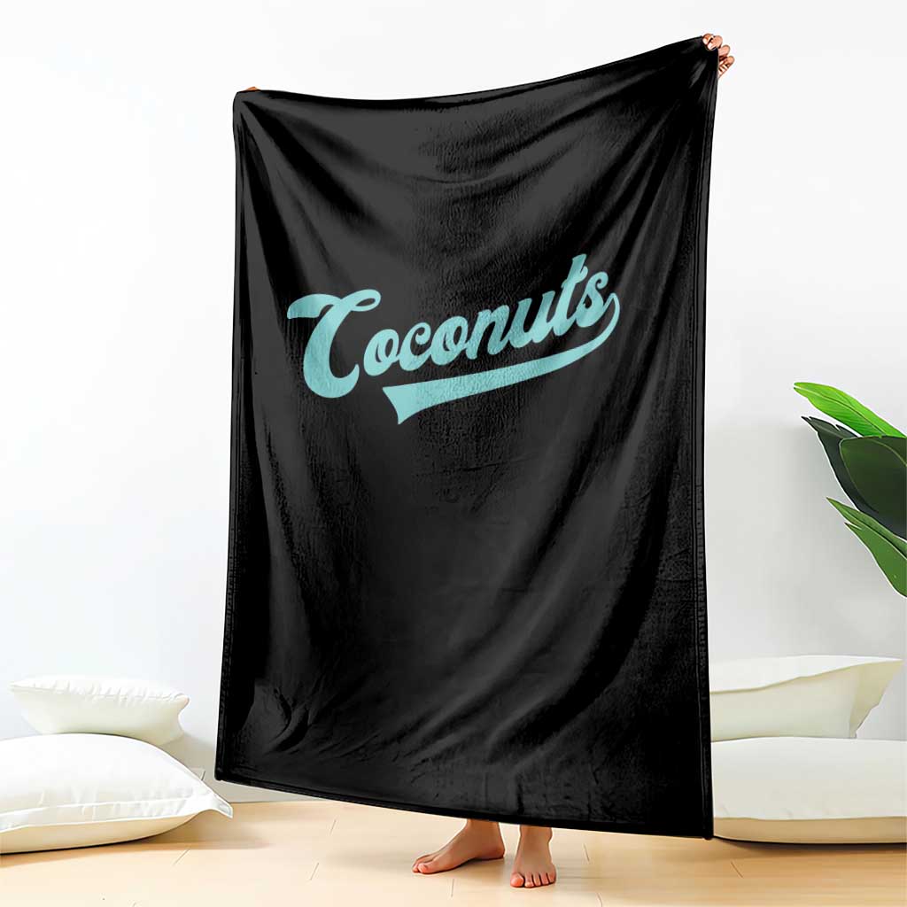 Vintage Coconut Throw Blanket Retro Throwback Popular Fruit Humor Coconuts Classic