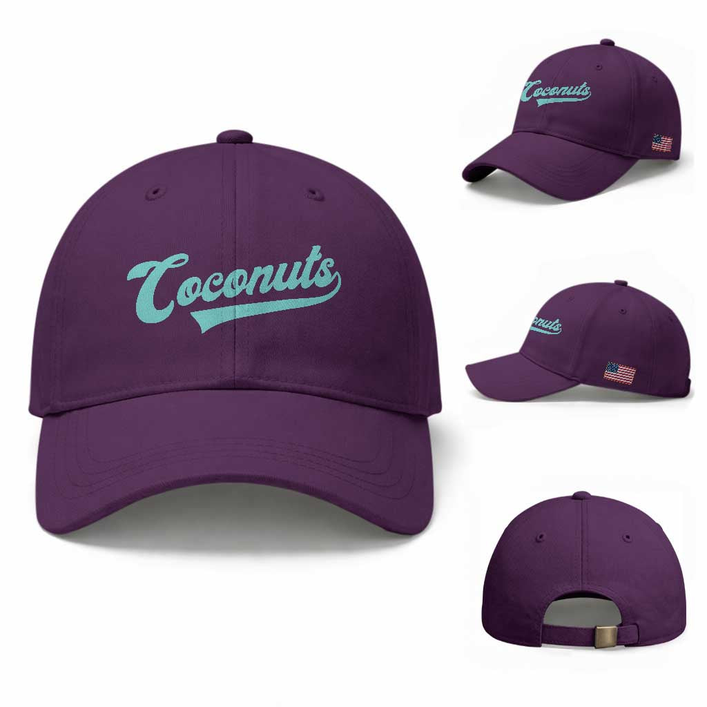 Vintage Coconut Baseball Cap Retro Throwback Popular Fruit Humor Coconuts Classic