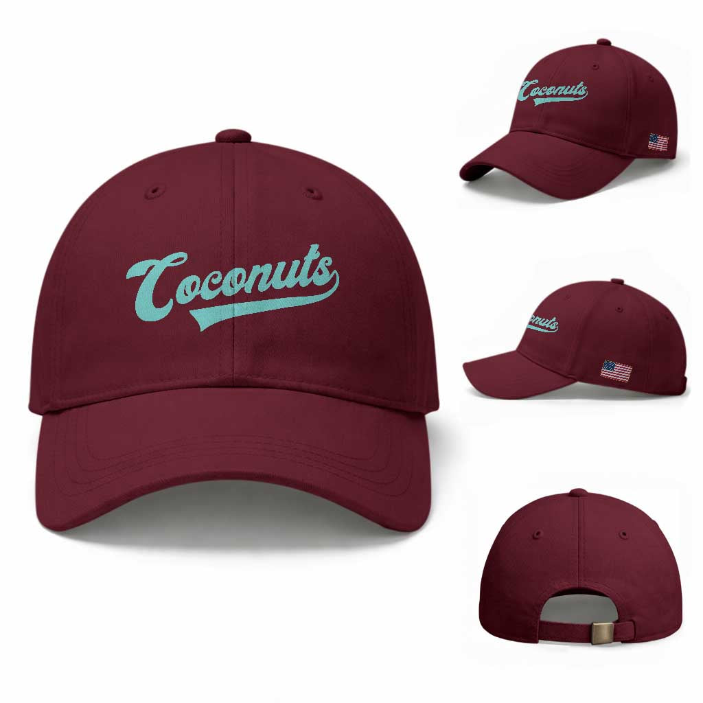 Vintage Coconut Baseball Cap Retro Throwback Popular Fruit Humor Coconuts Classic