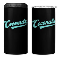 Vintage Coconut 4 in 1 Can Cooler Tumbler Retro Throwback Popular Fruit Humor Coconuts Classic
