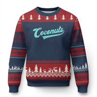 Vintage Coconut Ugly Christmas Sweater Retro Throwback Popular Fruit Humor Coconuts Classic