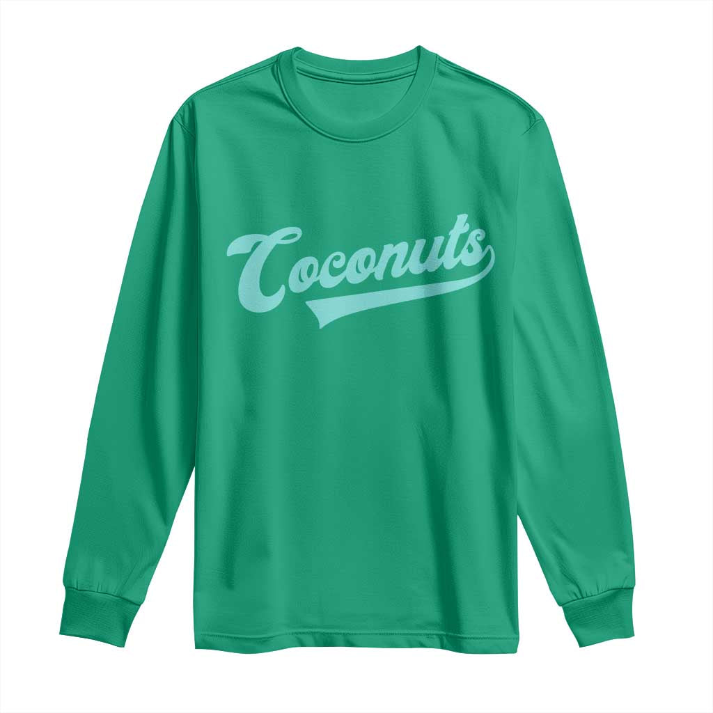 Vintage Coconut Long Sleeve Shirt Retro Throwback Popular Fruit Humor Coconuts Classic