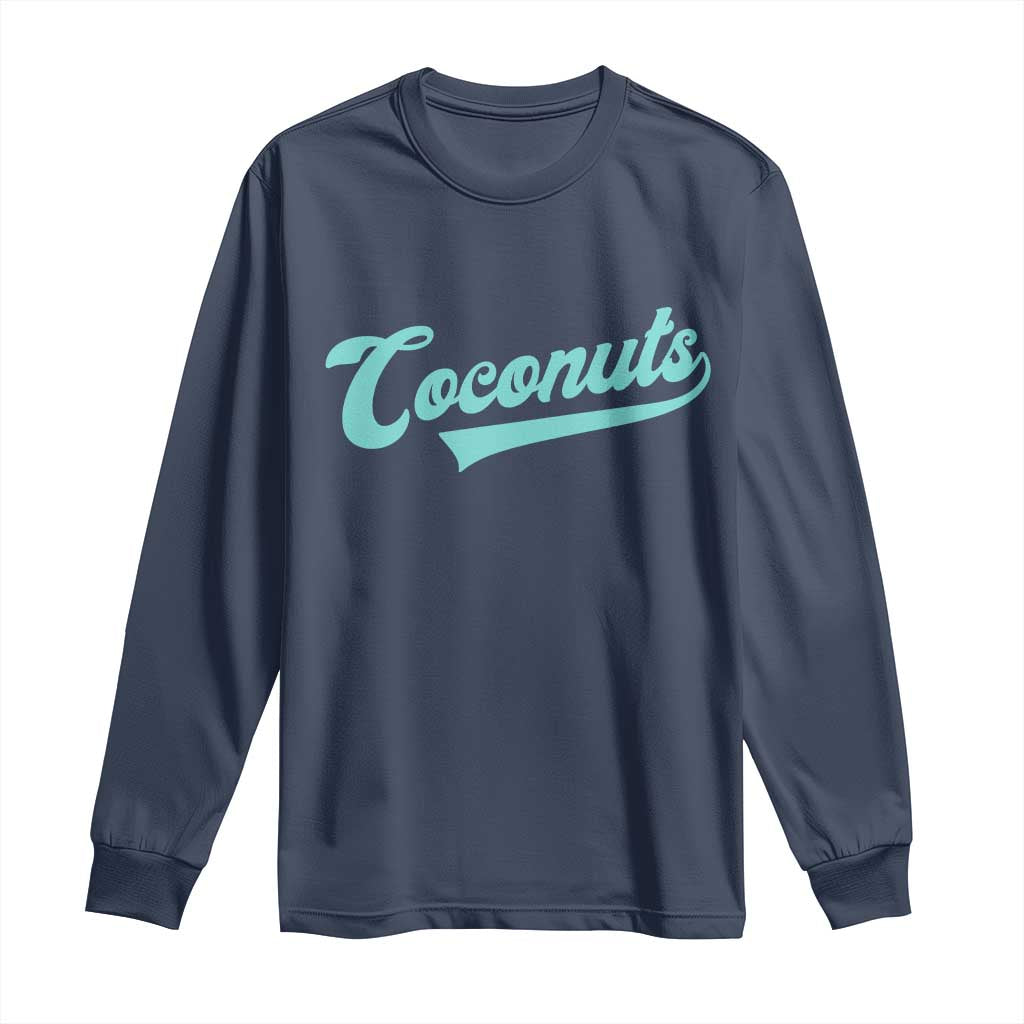 Vintage Coconut Long Sleeve Shirt Retro Throwback Popular Fruit Humor Coconuts Classic