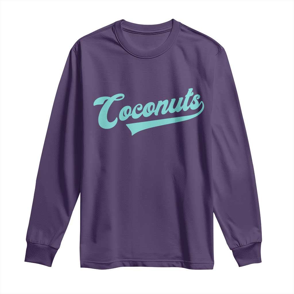 Vintage Coconut Long Sleeve Shirt Retro Throwback Popular Fruit Humor Coconuts Classic