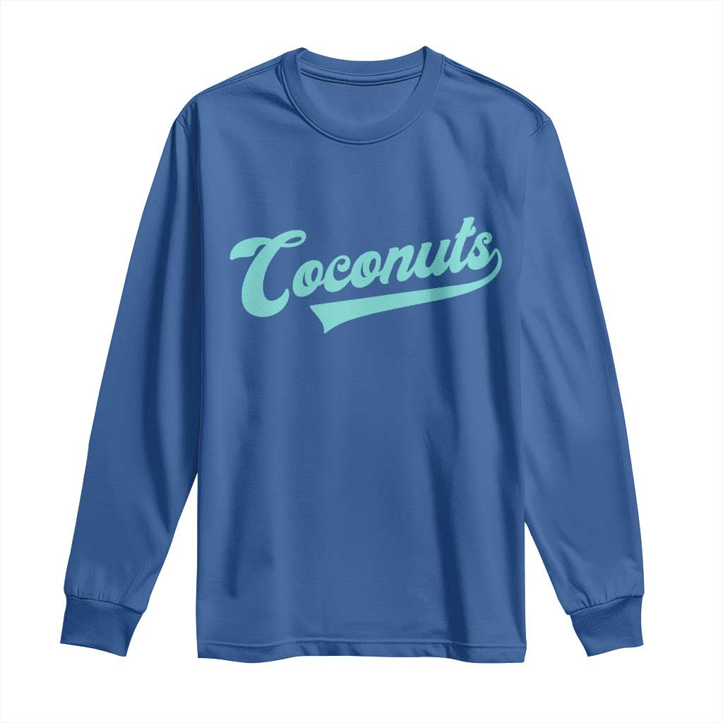 Vintage Coconut Long Sleeve Shirt Retro Throwback Popular Fruit Humor Coconuts Classic