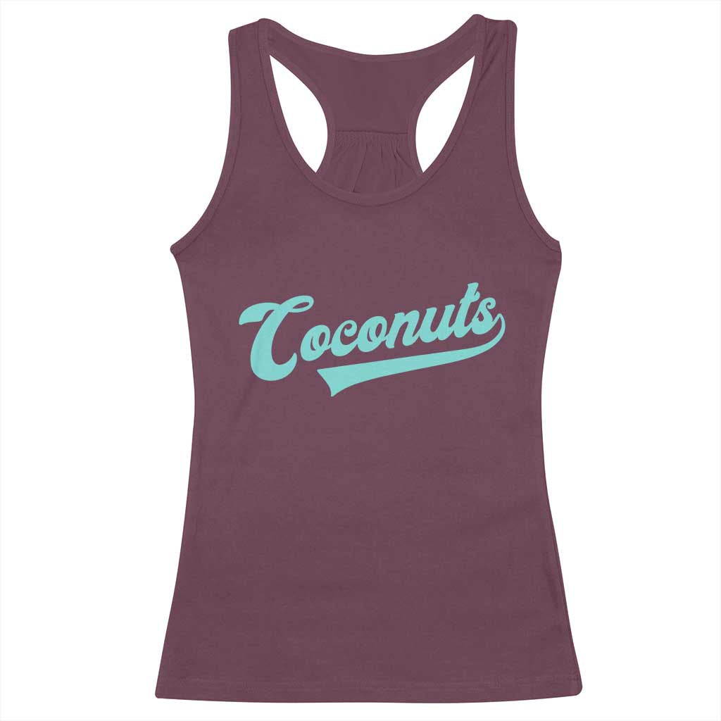 Vintage Coconut Racerback Tank Top Retro Throwback Popular Fruit Humor Coconuts Classic