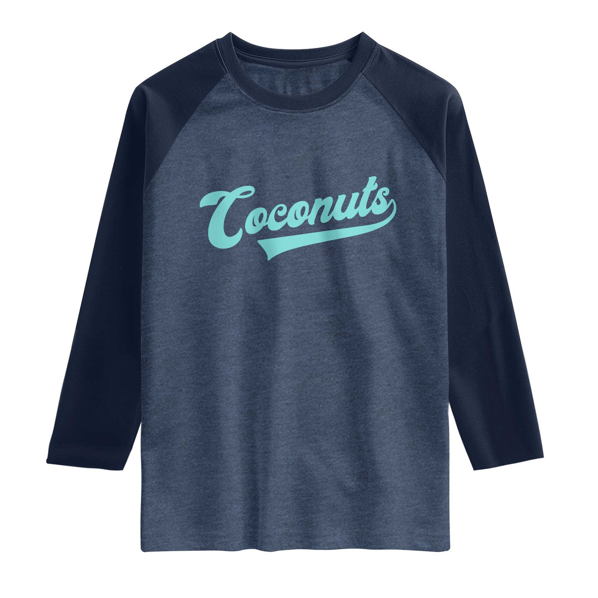 Vintage Coconut Raglan Shirt Retro Throwback Popular Fruit Humor Coconuts Classic