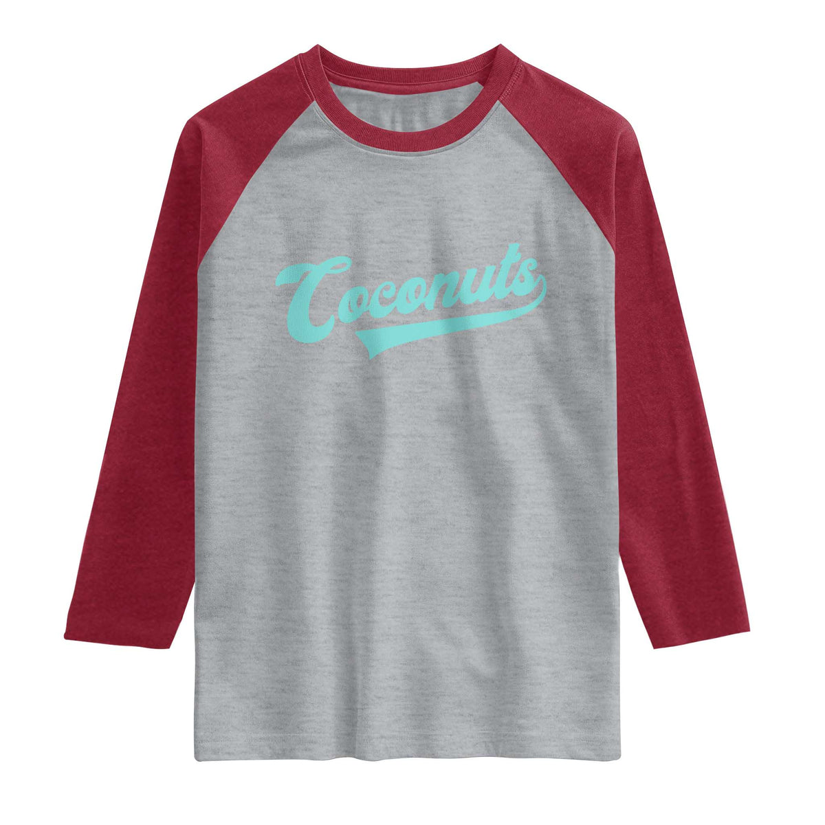 Vintage Coconut Raglan Shirt Retro Throwback Popular Fruit Humor Coconuts Classic