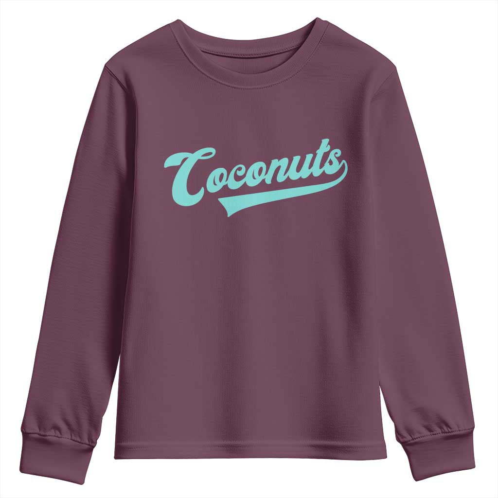 Vintage Coconut Youth Sweatshirt Retro Throwback Popular Fruit Humor Coconuts Classic