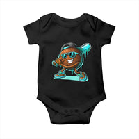 Coconut Baseball Player Baby Onesie Funny Baseball Drip Ice Cream Fruit Humor