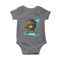 Coconut Baseball Player Baby Onesie Funny Baseball Drip Ice Cream Fruit Humor