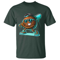 Coconut Baseball Player T Shirt Funny Baseball Drip Ice Cream Fruit Humor