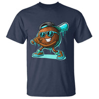 Coconut Baseball Player T Shirt Funny Baseball Drip Ice Cream Fruit Humor