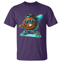 Coconut Baseball Player T Shirt Funny Baseball Drip Ice Cream Fruit Humor