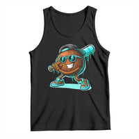 Coconut Baseball Player Tank Top Funny Baseball Drip Ice Cream Fruit Humor