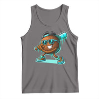 Coconut Baseball Player Tank Top Funny Baseball Drip Ice Cream Fruit Humor
