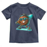 Coconut Baseball Player Toddler T Shirt Funny Baseball Drip Ice Cream Fruit Humor