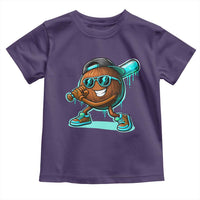 Coconut Baseball Player Toddler T Shirt Funny Baseball Drip Ice Cream Fruit Humor
