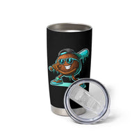 Coconut Baseball Player Tumbler Cup Funny Baseball Drip Ice Cream Fruit Humor