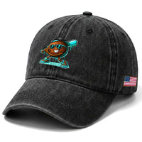 Coconut Baseball Player Washed Cotton Baseball Cap Funny Baseball Drip Ice Cream Fruit Humor