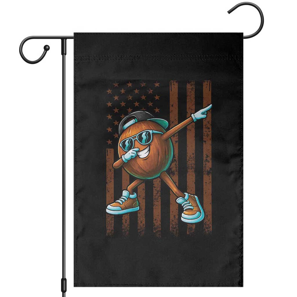 Dabbing Coconut Garden Flag Retro American Flag Fruit Lover