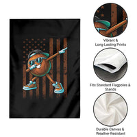 Dabbing Coconut Garden Flag Retro American Flag Fruit Lover